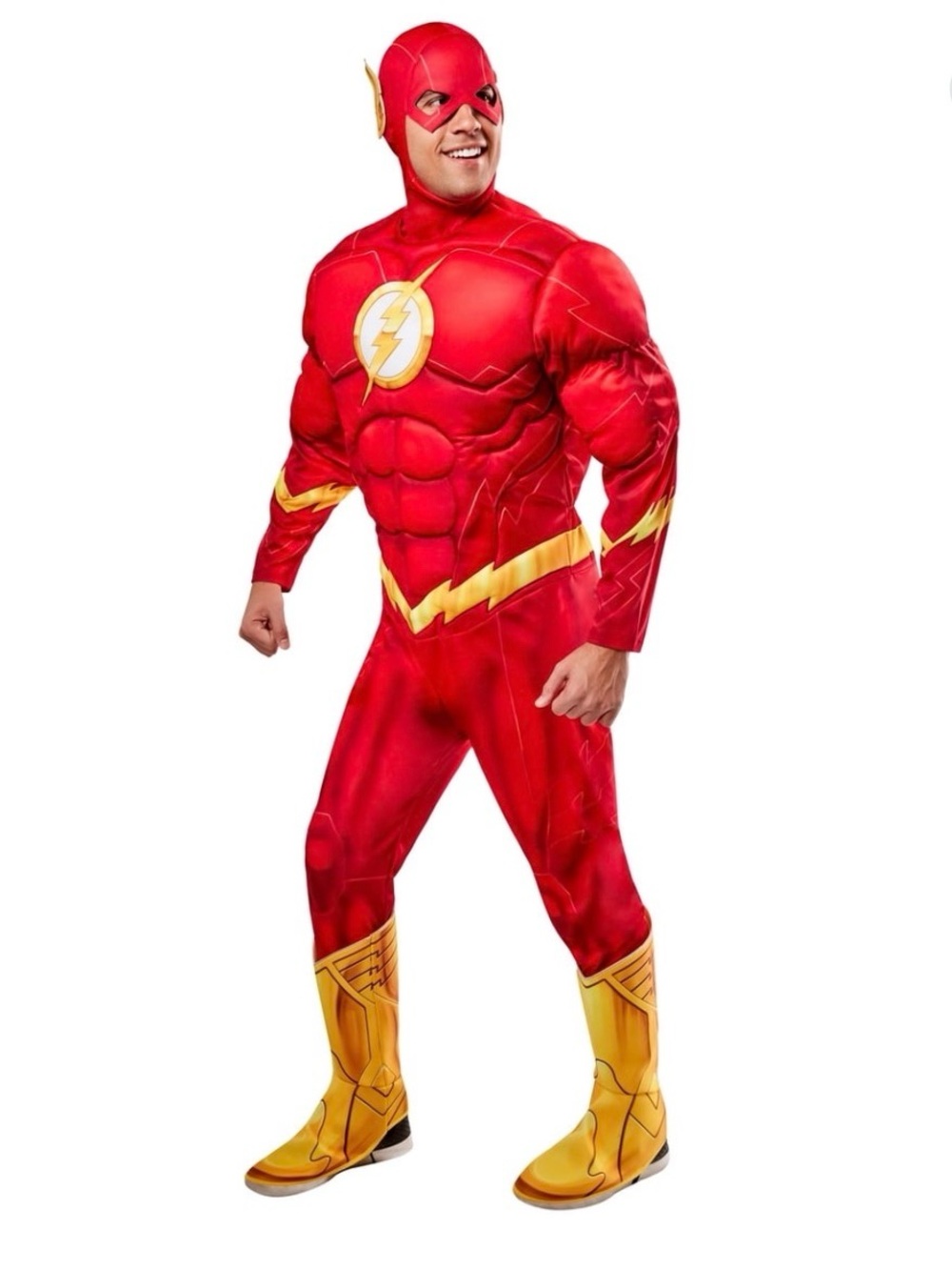 DC Comics The Flash Red and Yellow Muscle Chest Men’s Costume